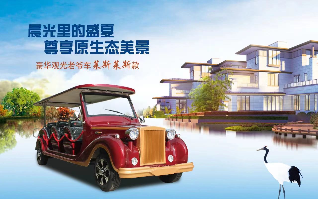 4-6座电动老爷车 豪华四轮旅游观光车 别墅酒店迎宾  电动游览观光车  朗辉旅游观光车