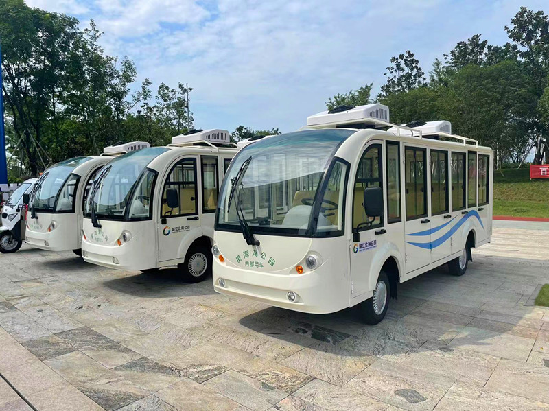黄山电动旅游观光车销售，全封闭14座旅游观光车厂家  电动观光车  电动游览观光车  朗辉旅游观光车