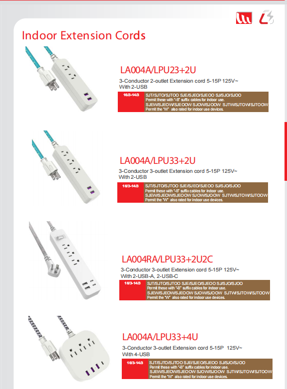 5-15P 1-15P 6-15P 15A/125V延长线  15A 125V 250V  室内电源延长线