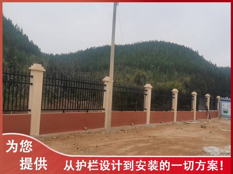 按尺定制围墙栏杆 别墅区铁艺围栏 肇庆厂房护栏安装  厂房围墙栏杆