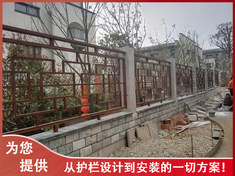 按尺定制围墙栏杆 别墅区铁艺围栏 肇庆厂房护栏安装  厂房围墙栏杆
