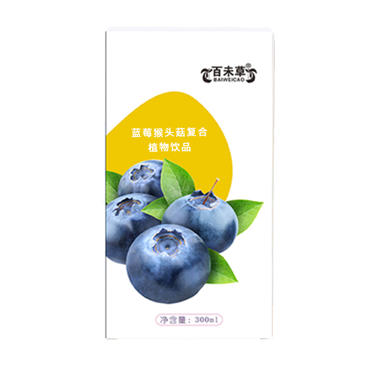 蓝莓猴头菇复合饮品定制贴牌 袋装液体饮料货源定制工厂  代加工