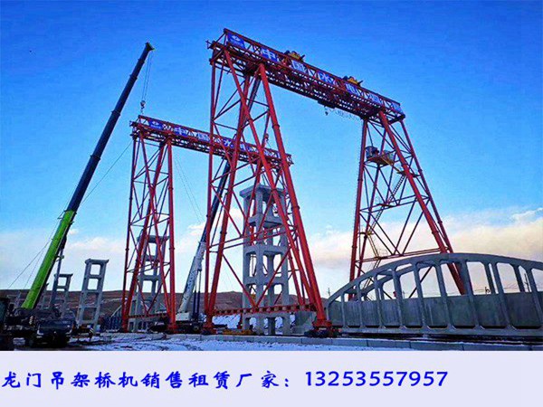河北唐山龙门吊租赁厂家85/10t-40m路桥门机