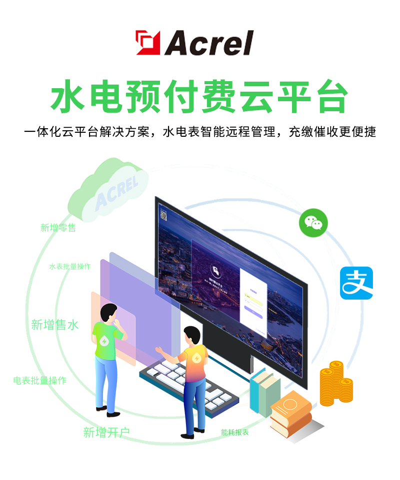 安科瑞远程预付费管控云平台  水电预付费