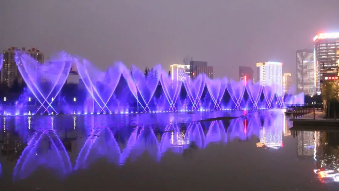 文旅夜游灯光秀 水幕投影秀  音乐喷泉灯光秀