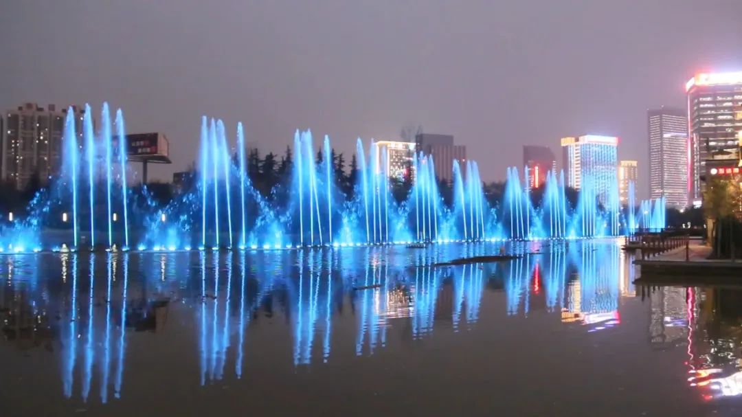 文旅夜游灯光秀 水幕投影秀  音乐喷泉灯光秀