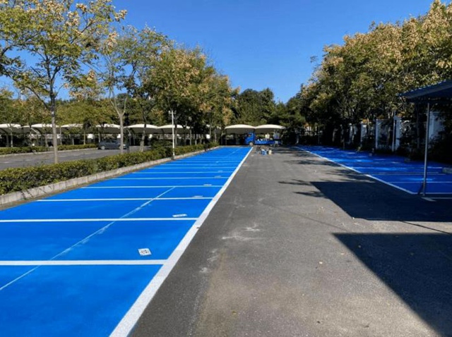 南京地下车库车位尺寸标准是多少-目赏交通  南京道路划线  南京厂区划线  南京停车场划线