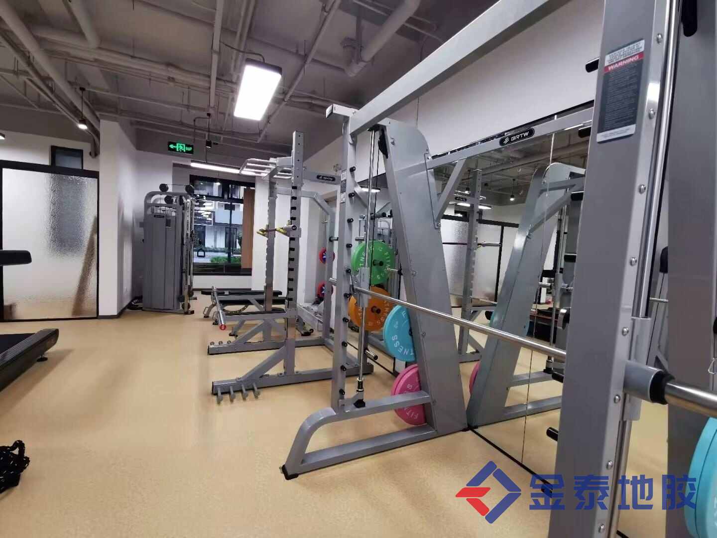 供应廊坊健身房运动地胶 PVC地板 防滑  健身房PVC地板