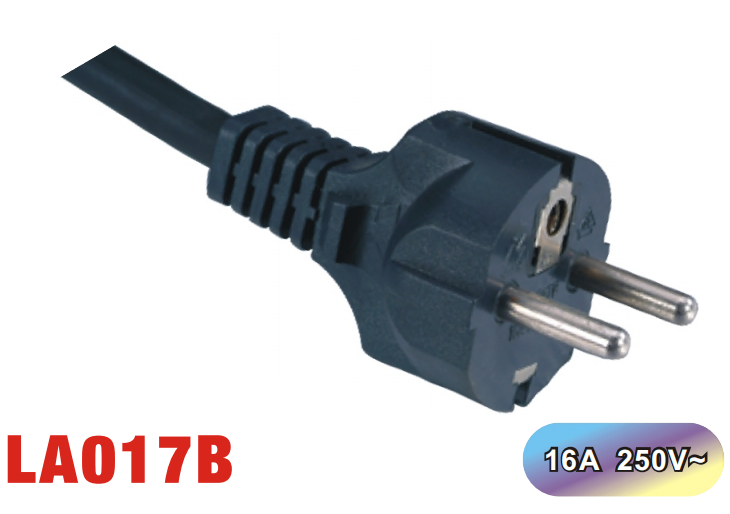 LA017B 16A 250V 欧洲电源线3线