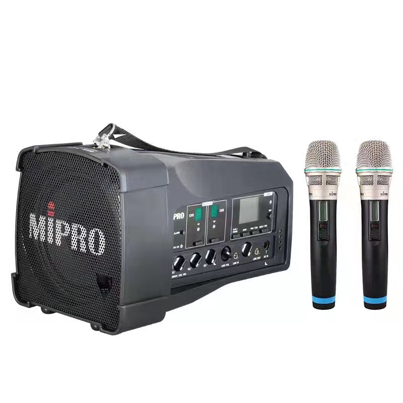 台湾MIPRO咪宝MA100DB双话筒二代扩音机无线扩音器  MIPROMA100DB  MA100DB二代