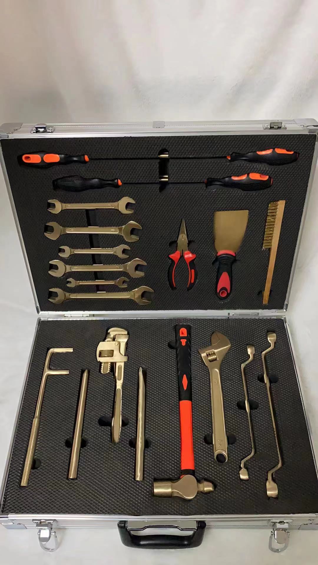 无磁性铝青铜防爆组合工具21件套防爆铜合金套装工具  铜合金组合工具  防爆套装工具