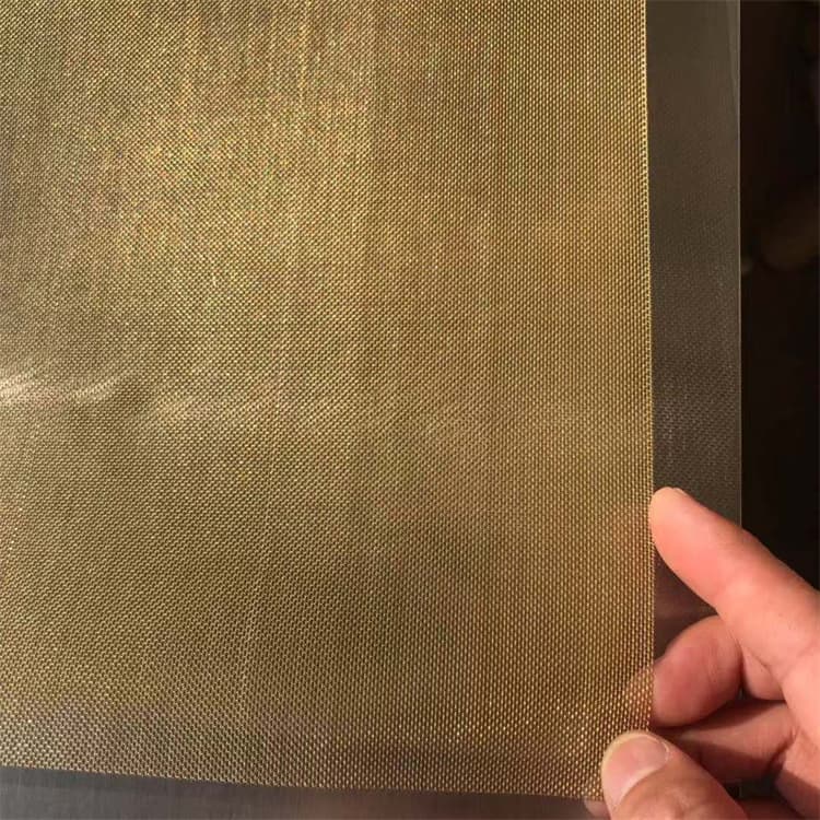 河北铜丝编织网厂家供应兴城精密分条屏蔽网西安平纹编织紫铜网