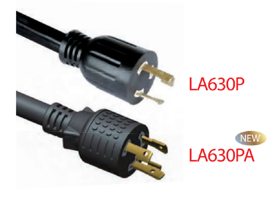 NEMA L6-30P 美国扭锁电源线  18A 25A 30A 125V
