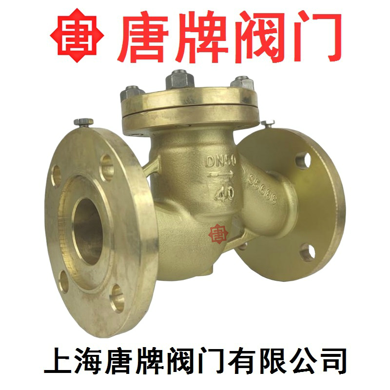 黄铜氧气止回阀HY41W-16T唐牌泰科上海阀门厂  黄铜止回阀
