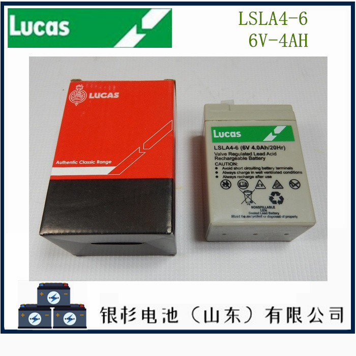 Lucas蓄电池LSLA4-6精密仪器设备应急电源用储能电池  6V-4AH