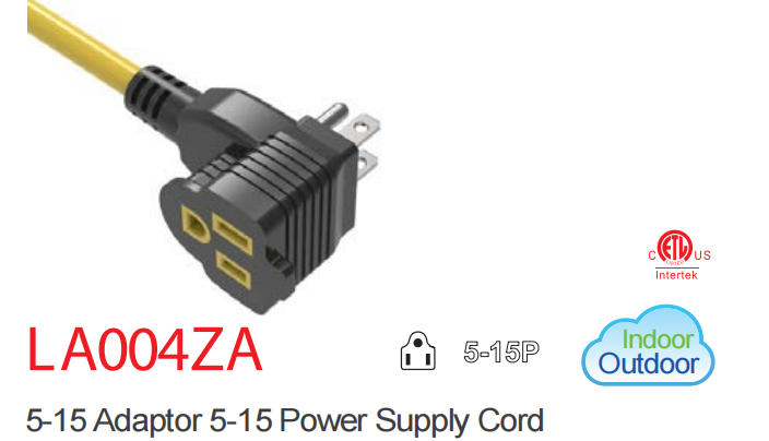 LA004Z NEMA 5-15P 15A 美规电源线  UL/CUL