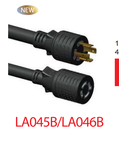 NEMA L14-20P/L14-20R 自锁延长线  125V/250V