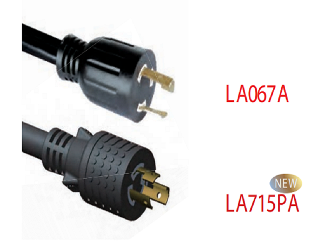 NEMA L7-15P 277V 美国自锁电源线  美国带锁电源线