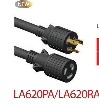 NEMA L6-20P/L6-20R 250V 自锁延长线  250v  美国锁定延长线