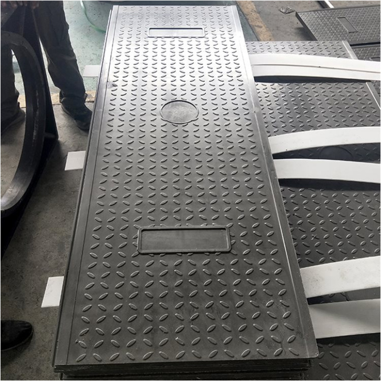 无机复合树脂电缆沟盖板 承重强易安装易维护 中盖新材  复合电缆沟盖板  电力盖板  卡槽式盖板