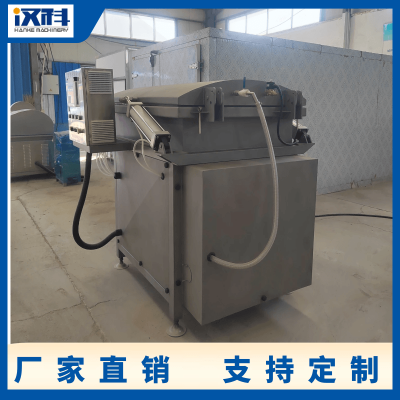 鲜花饼馅料搅拌机 双绞龙自动出料 鱼糜虾滑真空拌馅机  全自动真空拌馅机  双绞龙拌馅机