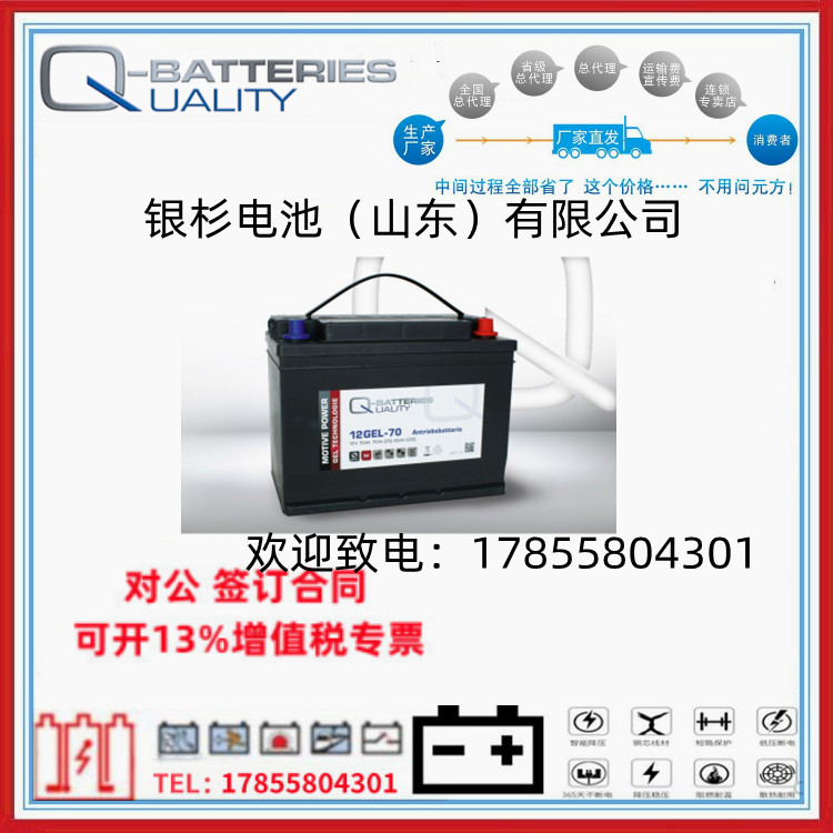德国进口Q-BATTERIES蓄电池6GEL-180引导车