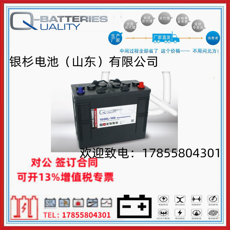 德国进口Q-BATTERIES蓄电池6GEL-180引导车