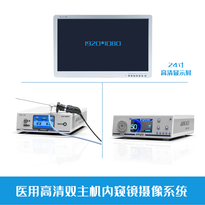 高清双主机YG-E2107-24寸医用屏幕 耳鼻喉检查仪器  耳鼻喉内窥镜  内窥镜摄像系统  高清耳鼻喉检查仪器