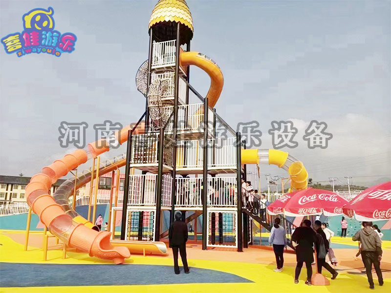 游乐设备厂家-飞天城堡-质量保证 -喜娃游乐  无动力游乐设备厂家  飞天城堡厂家