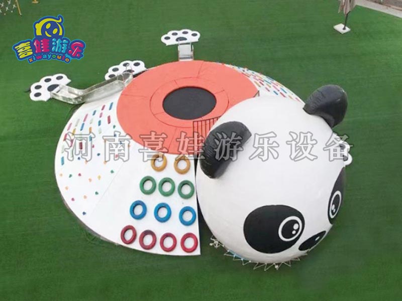 游乐设备厂家-熊猫攀爬-质量保证 -喜娃游乐  无动力游乐设备厂家  熊猫攀爬厂家
