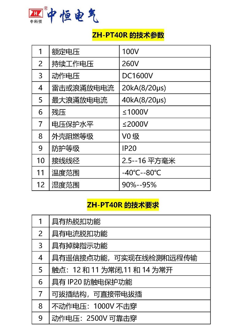 电子式击穿保险器  ZH-PT40R
