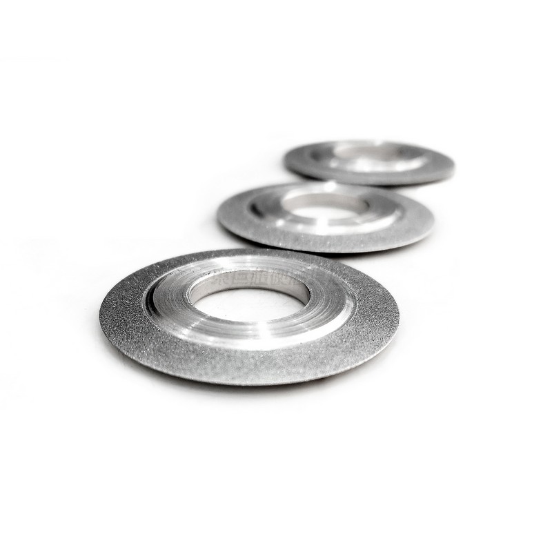 V槽精密研磨电镀砂轮 直径50mm 双斜边20度  双斜边砂轮  V槽砂轮