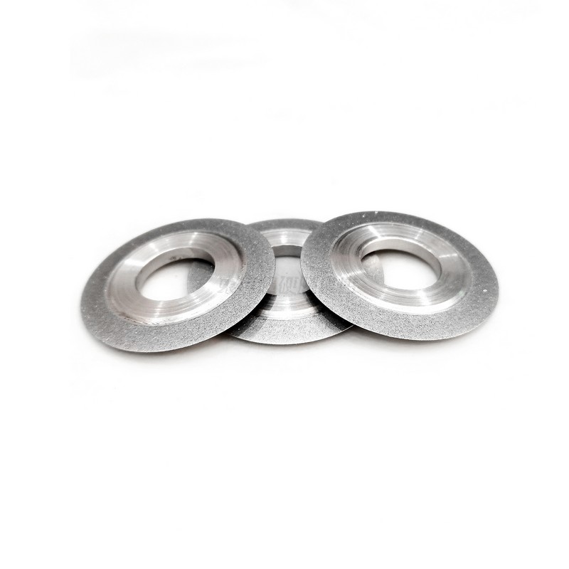 V槽精密研磨电镀砂轮 直径50mm 双斜边20度  双斜边砂轮  V槽砂轮
