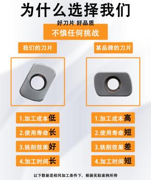 欧亚特快进给开粗铣刀片EPNW0603TN-8  不锈钢、不锈铁专用  铸件、钢件专用  淬火件专用