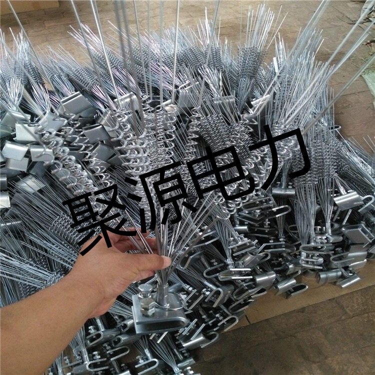 电力防护金具 镀锌钢丝材质支持定制螺旋式防鸟刺  热镀锌