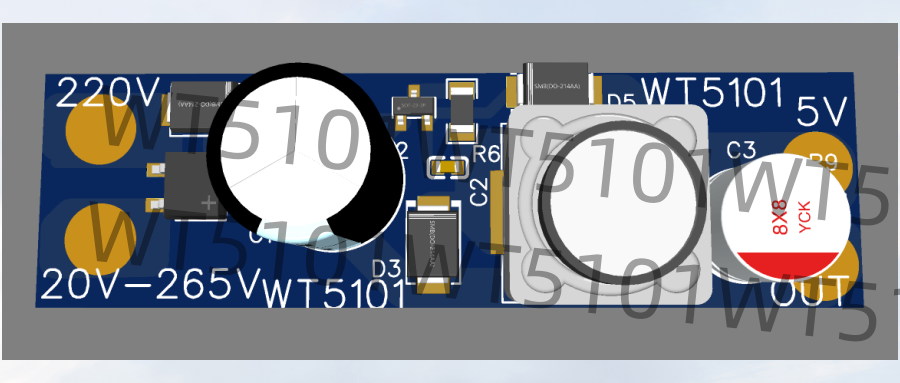 220V转5V电路PCBA板卡WT5101