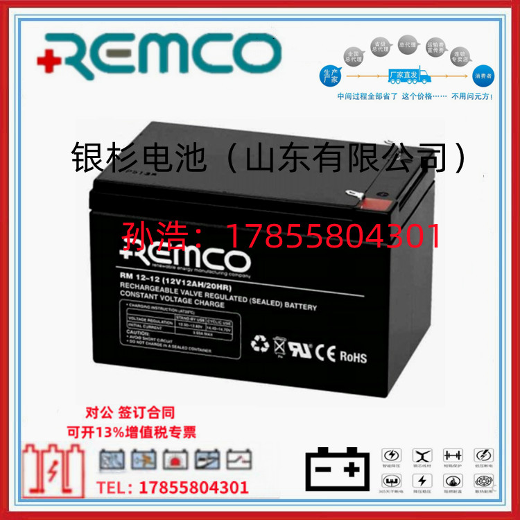 德国进口REMCO蓄电池RM12-105免维护 12V105  德国REMCO