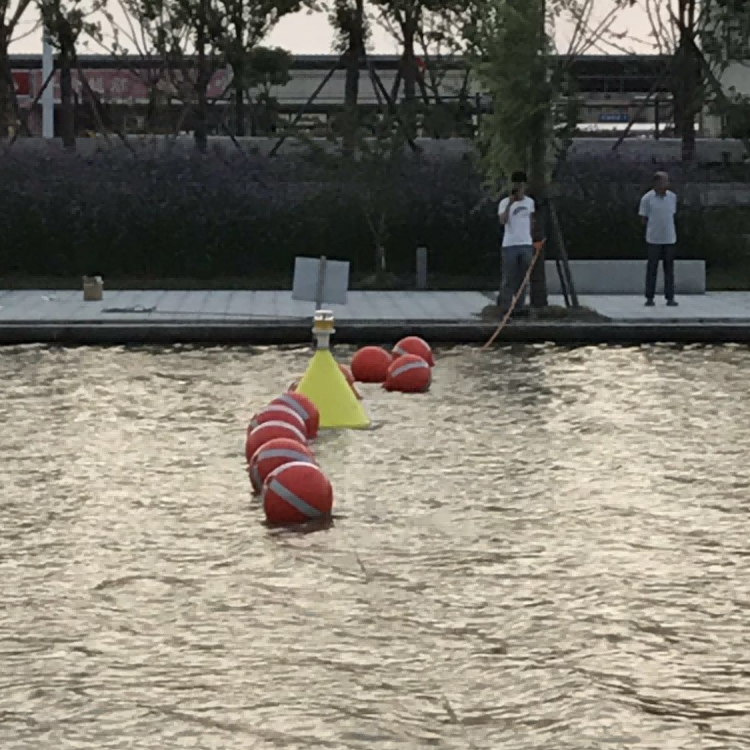 海上PE浮球水上警戒浮球可喷字浮球宁波柏泰浮标厂家