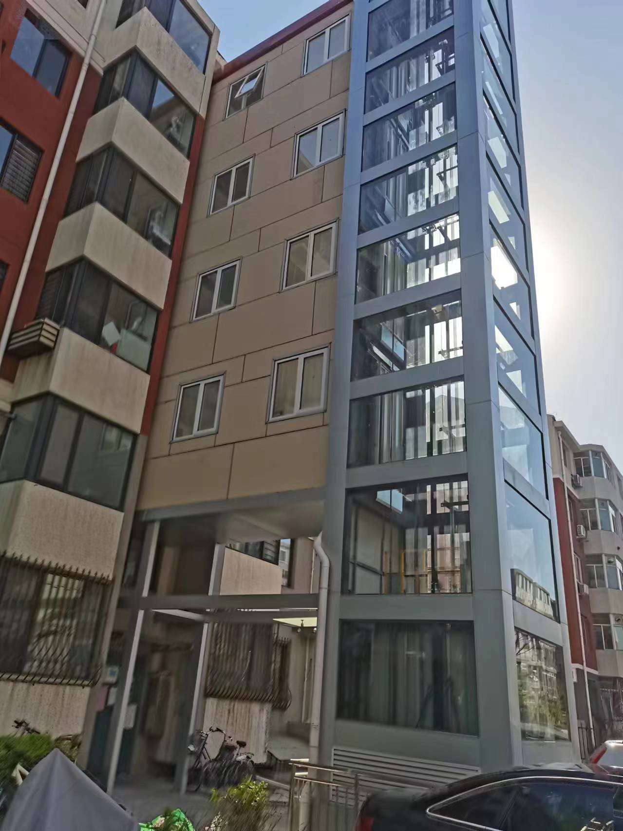 北京老旧楼室外钢结构加装电梯施工厂家  旧楼加装电梯  旧楼钢结构电梯井施工  室外钢结构电梯安装