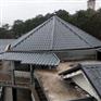 1.0厚深灰色铝镁锰仿古瓦 古建筑屋面铝筒瓦 彩铝瓦765型