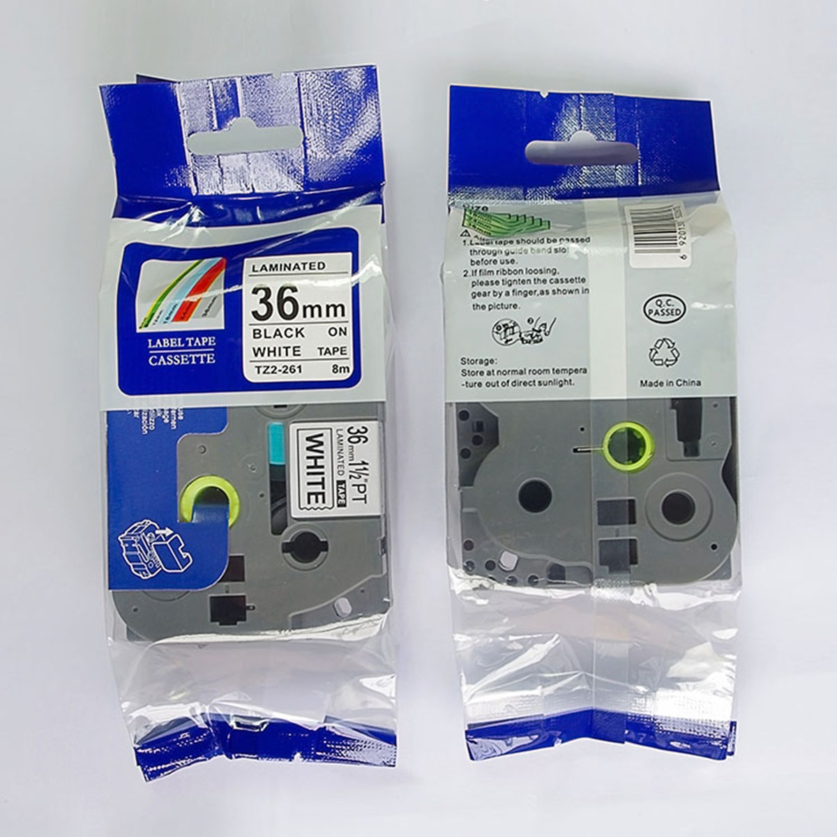兄弟国产替用普贴色带36MM黄底黑字TZ2-661  兄弟国产色带  兄弟色带TZ2-661