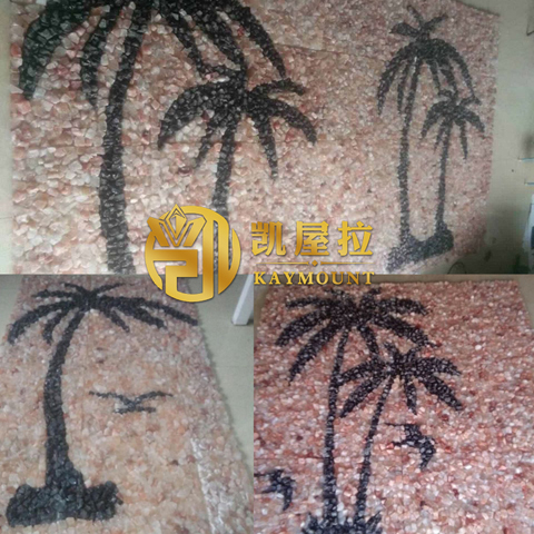 盐板画制作，汗蒸房盐画安装，盐蒸房盐石画设计  喜马拉雅岩盐