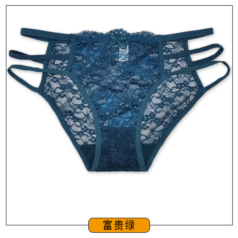 厂家现货跨境外贸女士内裤 temu蕾丝镂空性感女式三角裤  跨境外贸货源