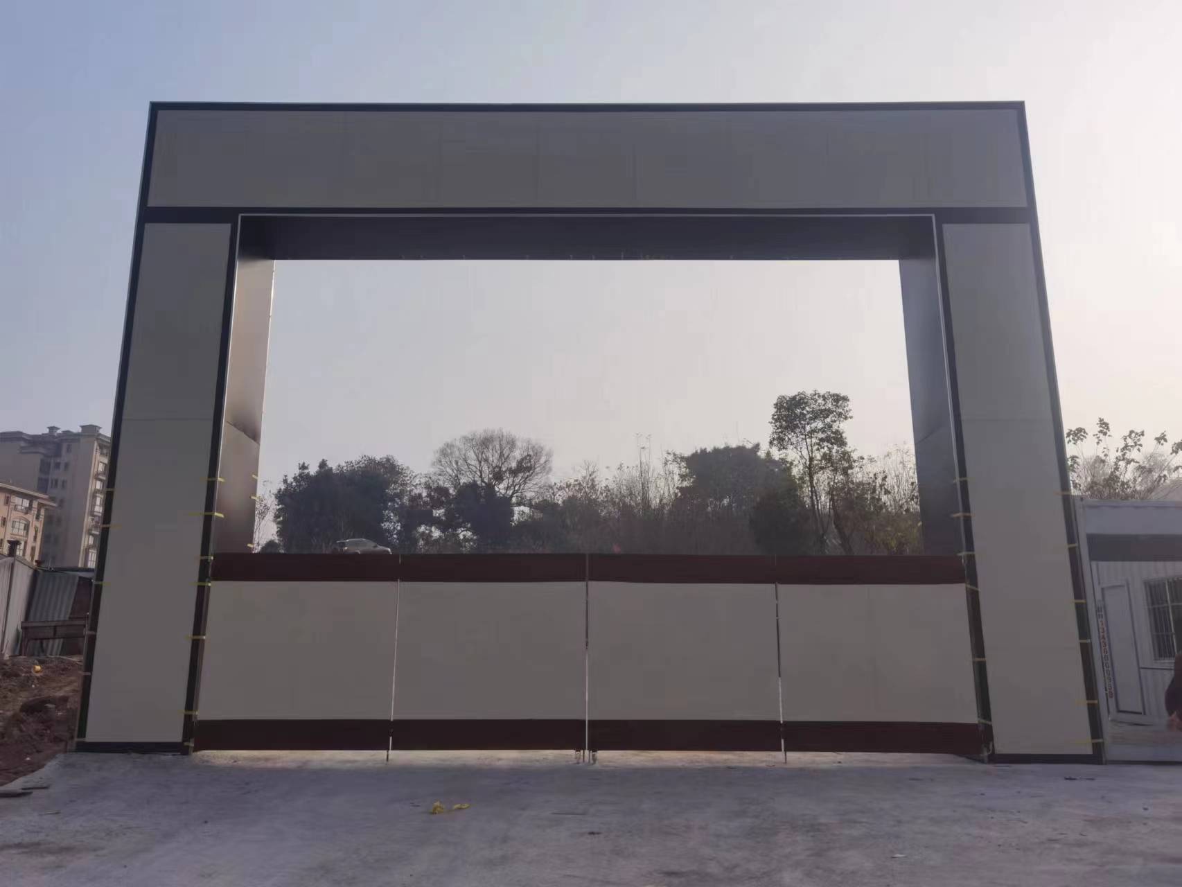 建筑工地工程项目部大门 钢结构工地门头柱施工工地大门  大门柱