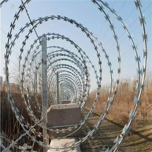 河北现货喷塑刀片刺绳渝中机场刀片刺绳大渡口电镀锌刀  电镀锌刀片刺绳