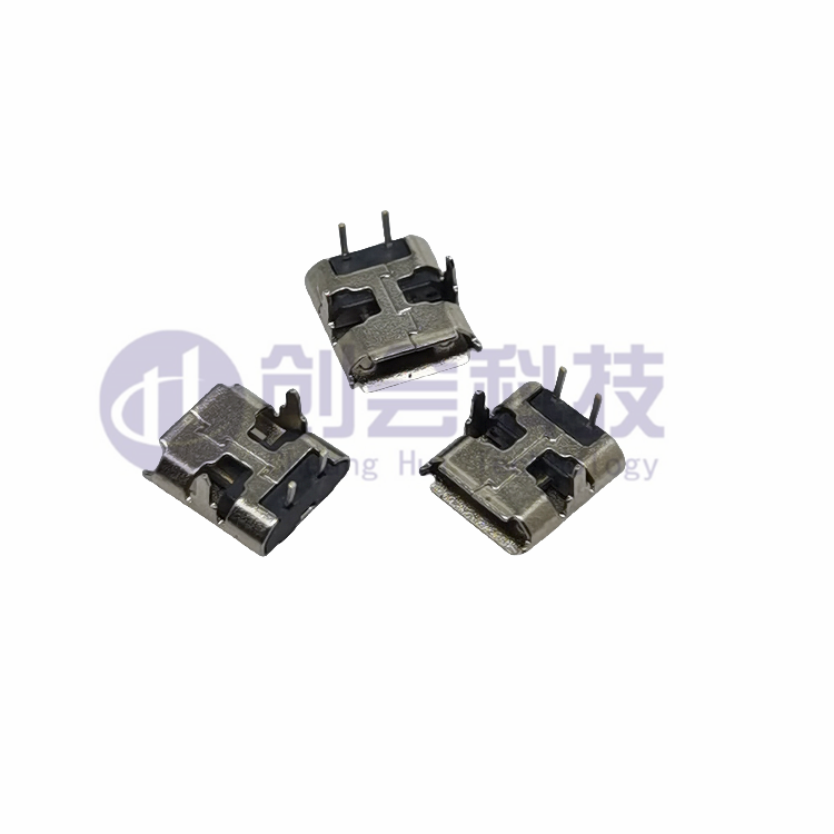 MICRO USB 2p简易式充电款母座 90度充电直插  2p简易式充电母座  90度直插