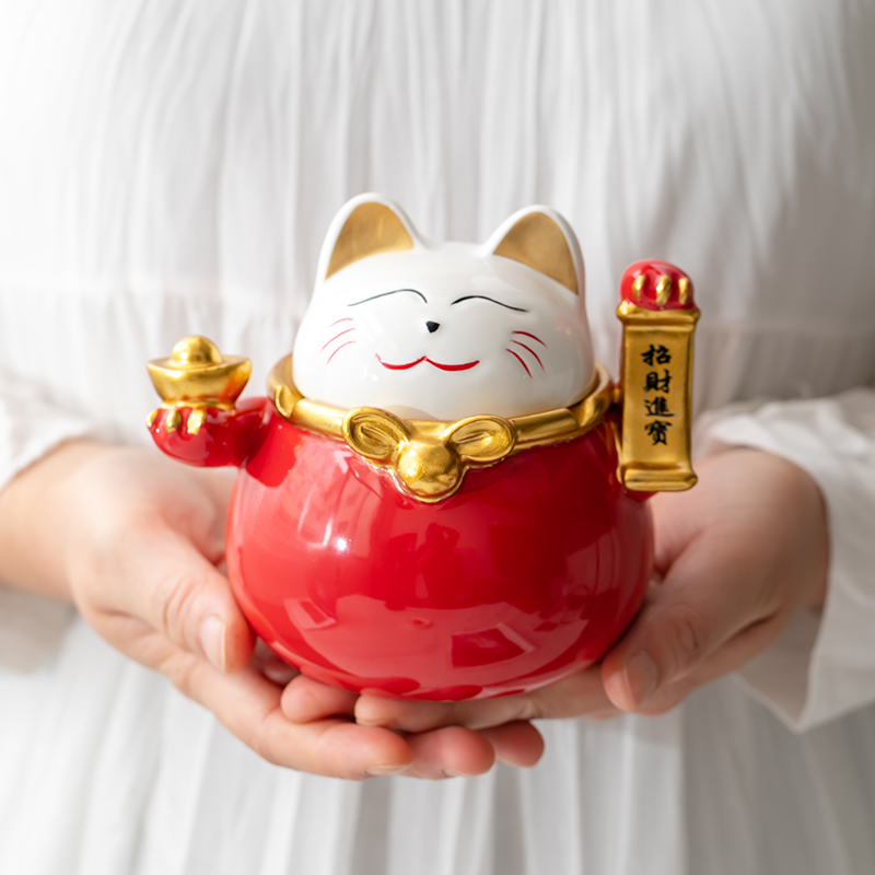 可爱招财猫摆件家居客厅装饰品创意乔迁开业礼品  家居摆件