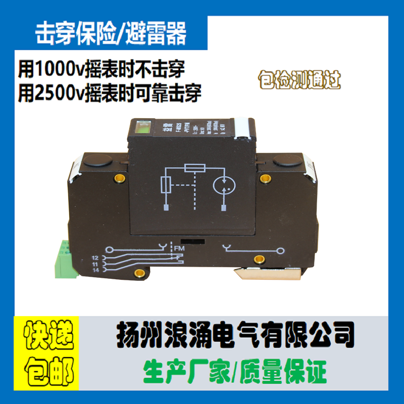 PT二次回路N600应装设带遥信接点的击穿保险器  PT击穿保险器  F-MS25-PVT/FM