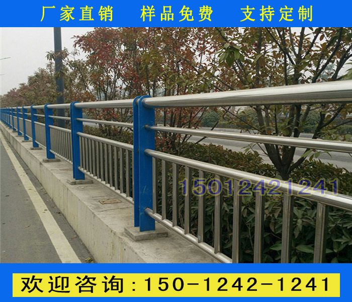 定制桥梁护栏道路隔离防撞栏杆不锈钢复合管桥梁护栏  河道桥梁不锈钢护栏  护栏厂家