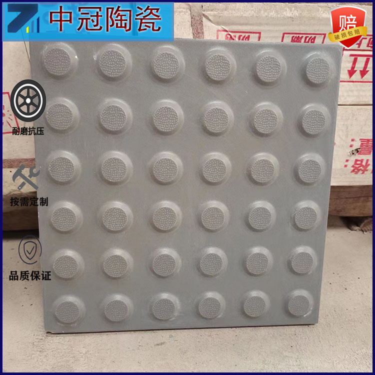 盲道砖  盲道瓷板全瓷质耐用 人行道防滑面直行引导砖J  全瓷盲道砖